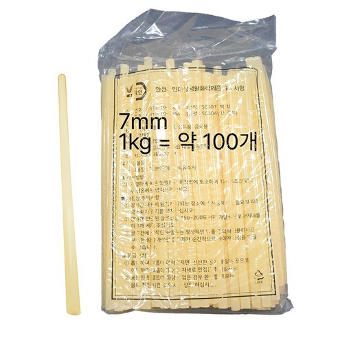 국산 강력 글루스틱 핫멜트 글루건심 7mm 1kg, 1세트