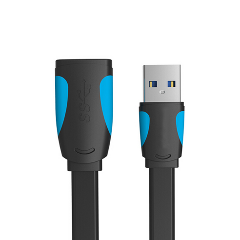 USB 3.0 연장 케이블 확장 연장선 칼국수형, 3m, 1개