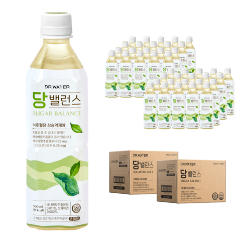 닥터워터 당밸런스 500ml 바나바잎 추출물 차 음료 코로솔산 기능성표시식품 G, 500ml, 40개