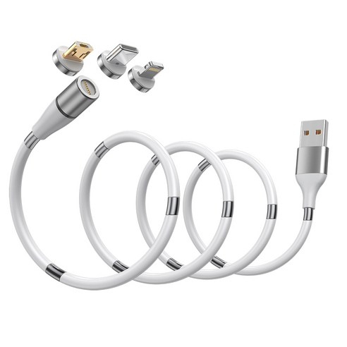 스키누줄꼬임방지고속충전마그네틱C타입8핀5핀자석케이블0.9m데이터전송