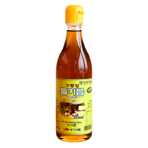 맑고 깨끗하고 고소한 들기름, 1개, 350ml