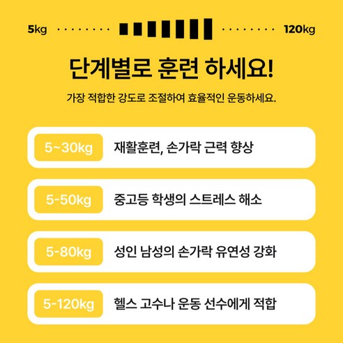 핏룸 악력기 전자식 카운터 무소음 강도조절 ~120kg 운동기구 이미지 4