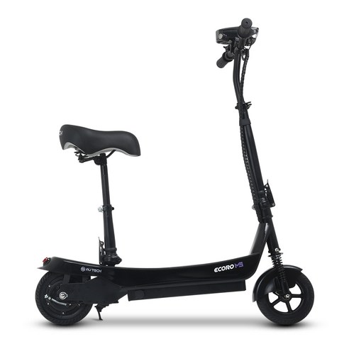 AU테크 에코로 M5 접이식 출퇴근 앉아서 타는 36V 전기 전동킥보드, 1개, 블랙, 에코로 M5 36V 8A {XP}