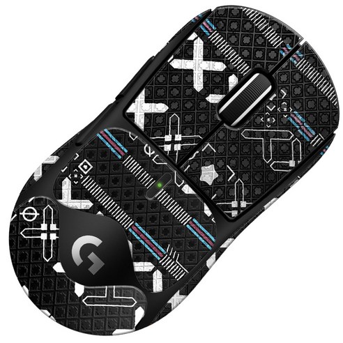 로지텍 G PRO 슈퍼라이트1 2 호환 지슈라 풀스킨 마우스 그립 스티커, 1개, 블랙