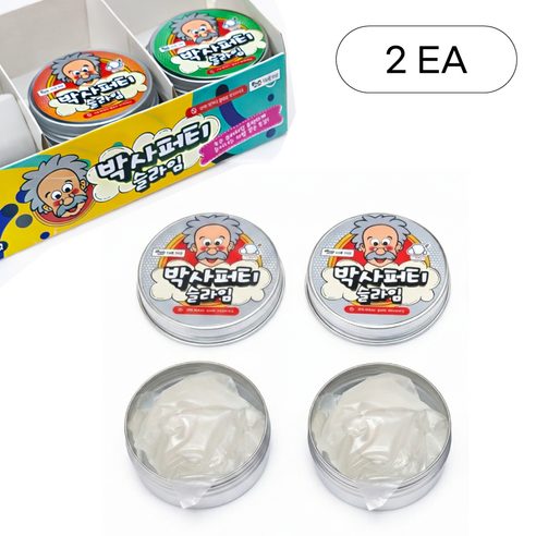 박사퍼티 오리지날 유리슬라임, 2개, 50g, 투명