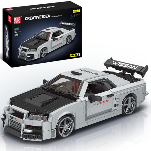 Wakku 테크 자동차 레고호환블럭 gtr34 슈퍼카 어린이날선물, 1개