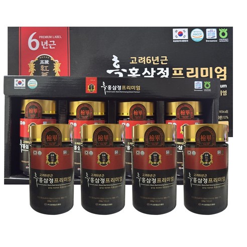 고려6년근 흑홍삼정 프리미엄, 240g, 8개