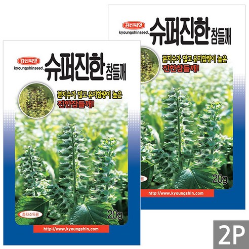 세인화분 국산 슈퍼 진한 참들깨 20g - 들깨 깨 씨 씨앗, 2개