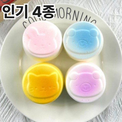 동물 쿠션 말랑이 스퀴시 스퀴지, 1개, 컬러4종