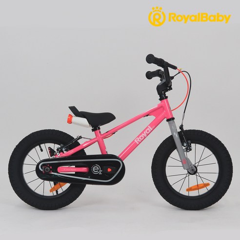 로얄베이비 EZ BIKE 이지 바이크 프로 키즈 아동 유아 어린이 네발 자전거 14인치 ( 80% 조립 ), 핑크, 1개