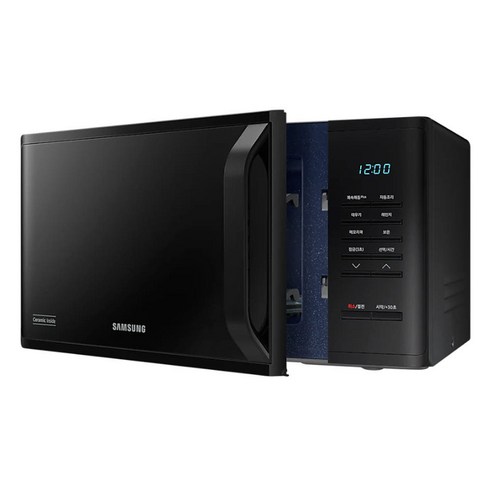 삼성전자 세라믹 전자레인지 화이트 23L 버튼식, MS23C3513AK(버튼식/블랙)