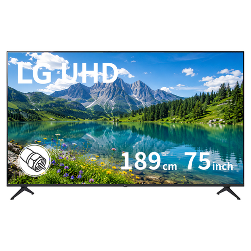 LG전자 75인치 최신형 슬림베젤 4K UHD LED 울트라 TV 미러링 OTT 사용가능 75UT7550, 방문설치, 벽걸이형, 75인치(190cm)