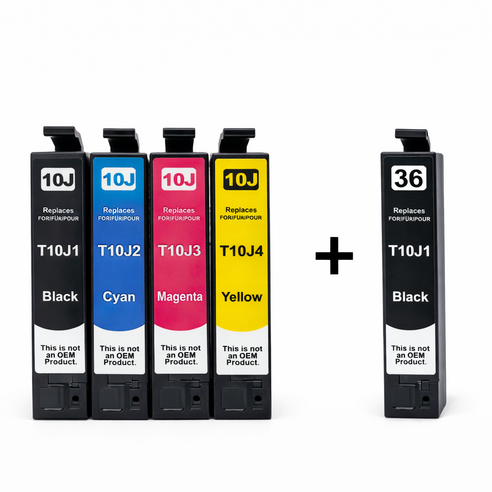 잉크아울렛 엡손 T10J 4색세트+검정1EA 호환잉크 WF2930 XP2200 XP2205 T10J1 T10J2 T10J3 T10J4 T10J170 T10J270 T10J470, 1개, T10J 세트 (검정,파랑,빨강,노랑)+검정1EA