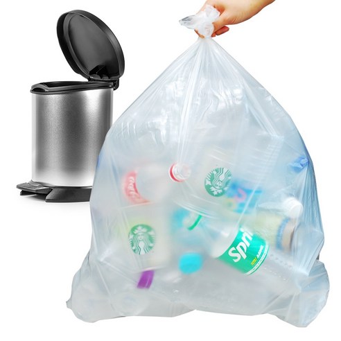 더바른 쓰레기봉투 평판봉투 투명, 80L, 100개