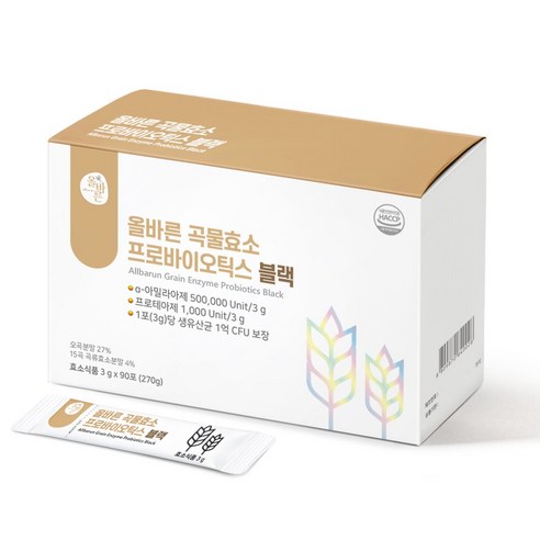 올바른건강식품 곡물효소 프로바이오틱스 블랙 90p 270g, 1개 솔직 후기 | 실사용자 리뷰 분석 - 상품 이미지 1