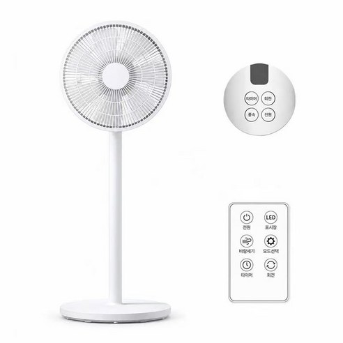 AOSS 가정용 강력 스탠드 서큘레이터 좌우회전 높이조절 공기순환 선풍기, 화이트FS30A7R