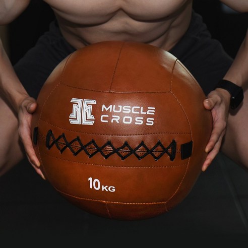 머슬크로스 월볼 소프트 메디신볼 웨이트 메디슨 슬램볼, 10kg, 1개, 브라운 상품 사진