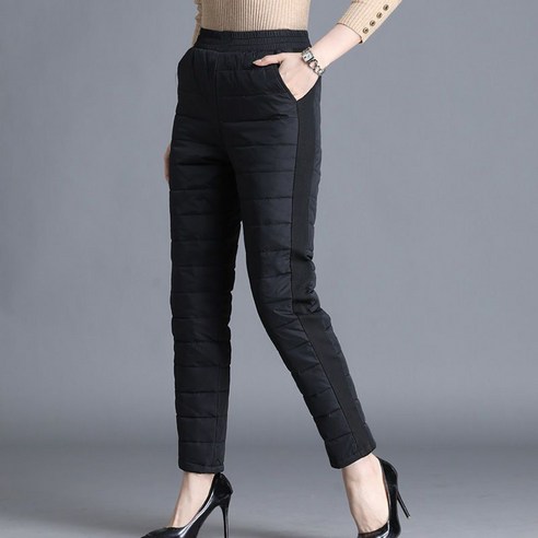 겨울철 따뜻하고 편안한 여성용 패딩바지