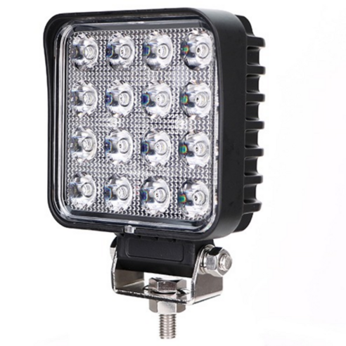 JG-2048 집광형 LED써치라이트 48W 3360LM 9-32V 중장비 굴삭기 지게차 농기계 선박용 작업등, 1개