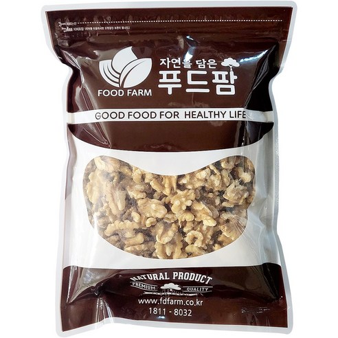 Pudeupam Ho Kaelri Packets Nia , 500 g, 1 Pack (푸드팜 호두 캘리포니아, 500g, 1개)