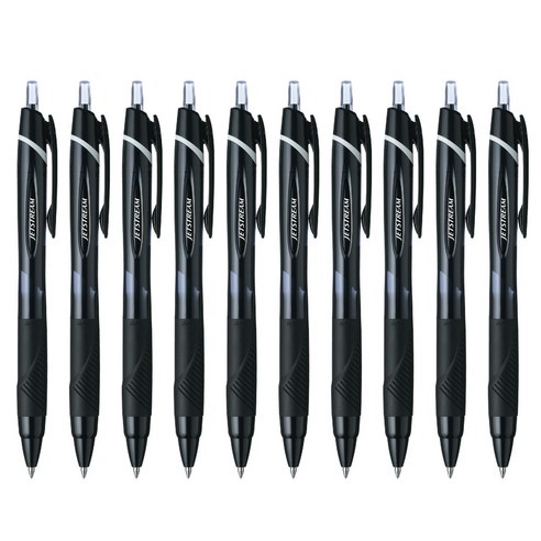 유니볼 유니 제트스트림 단색 볼펜 10자루 0.7 (SXN-150-07) (150C), 블랙
