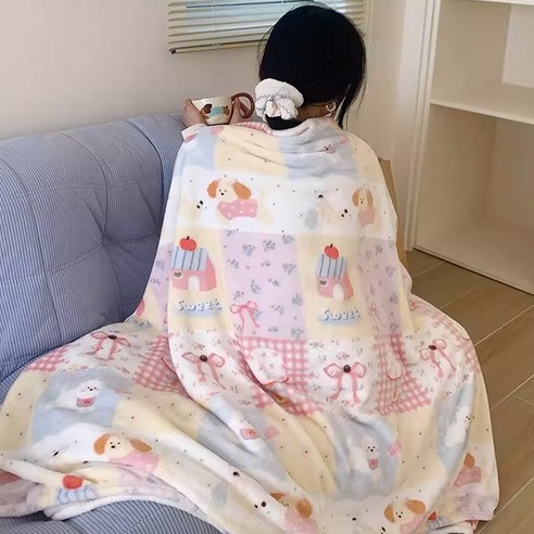 모던허니 러블리 감성 큐트 패턴 극세사 무릎 담요 낮잠이불 3size