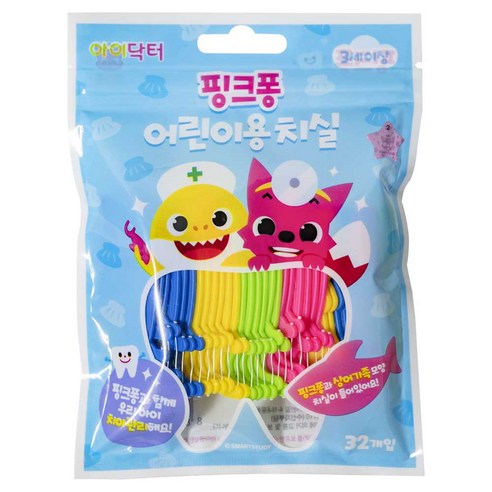핑크퐁 치실, 6개, 32개입