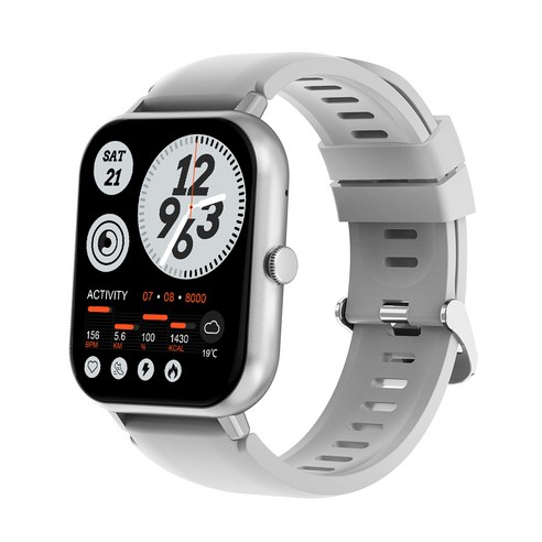PEJE 운동 걸음 수 건강 관리 블루투스 통화 스마트워치 한국판 ZW01 ZL54CJ, 은색, 4.6cm, GPS + 블루투스