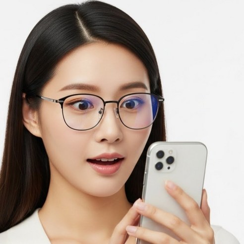 50대 60대 중년에 불편을 느낄 때 편하게 사용하기 좋은 남.여공용 초경량 블루라이트 안경 세트, 1개, 3 둥근안경 블랙