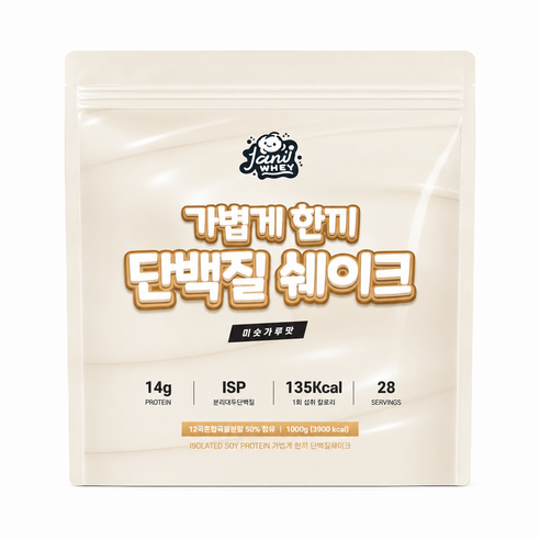 자니웨이 가볍게한끼 식사대용 단백질 쉐이크 곡물 미숫가루맛, 1kg, 1개