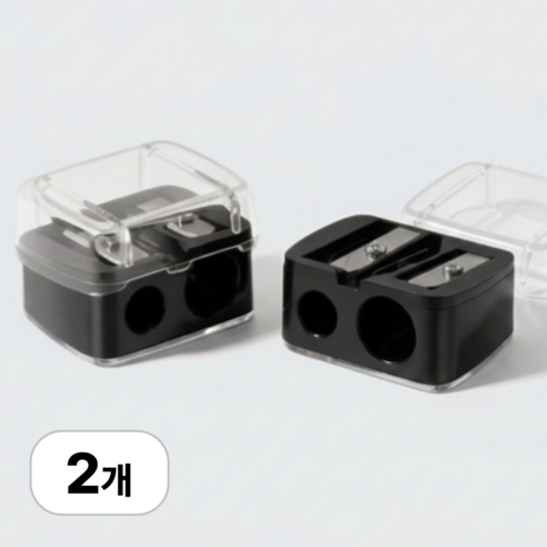 로멀리 아이브로우 펜슬 샤프너 8mm 12mm, 2개, 딥블랙
