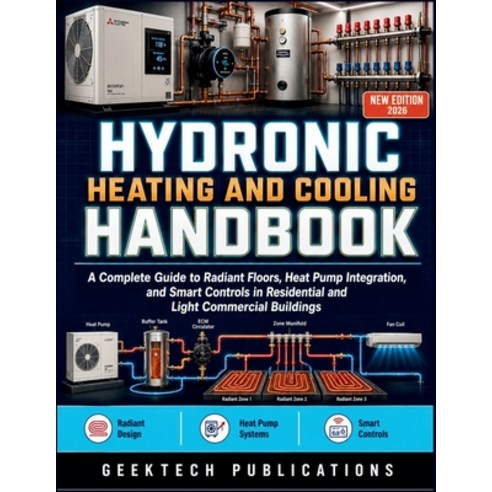 (영문도서)Hydronic Heating and Cooling Handbook: A Complete Guide to Radiant Floors Heat... Paperback, Independently Published, English, 9798189983672