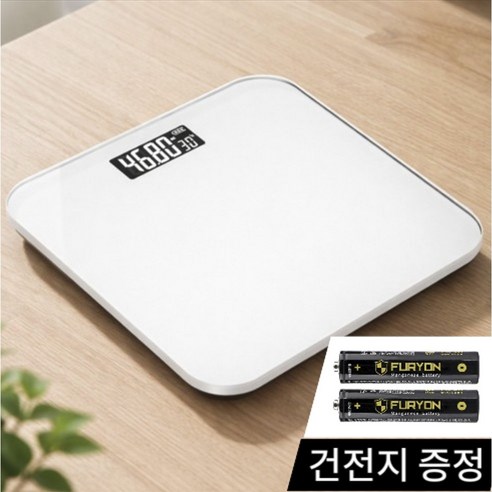 디지털 스마트 체중계 초경량, 1개, 화이트