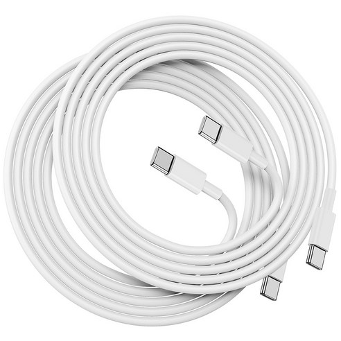 루미아코어 60W 아이폰 초고속 ctoc 타입 고속 충전기 케이블, 2개, 화이트, 3m