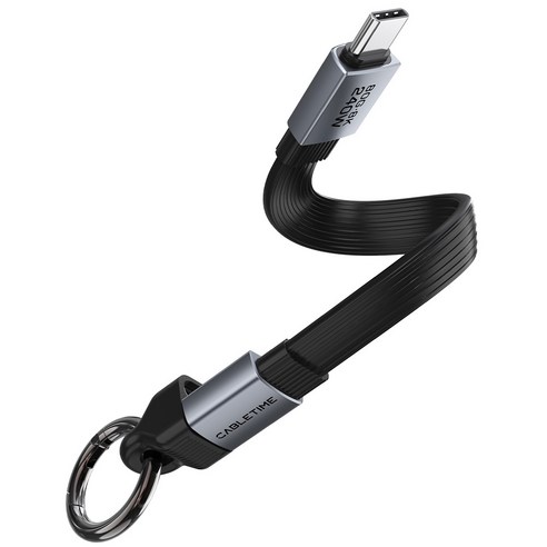 케이블타임 USB4 V2.0 8K 80Gbps 240W C to C타입 플랫 초고속 케이블 썬더볼트 5 4 3 호환, 1개, 혼합색상, 10cm