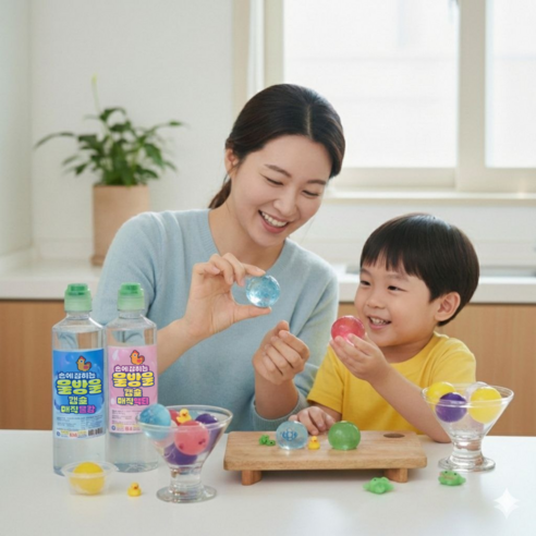 [물이젤리] 손에 잡히는 물방울 오호 만들기 매직물감/액티 캡슐 볼 키트 세트 이미지 3