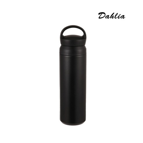 다일리아 보온 보냉 스텐 텀블러 우주인 다이노 텀꾸 스티커 포함 물병, 블랙, 1개, 500ml