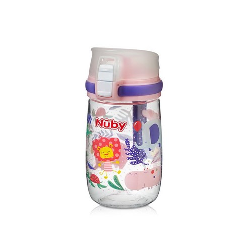누비 정글 유아물병, 300ml, 1개, 파티핑크
