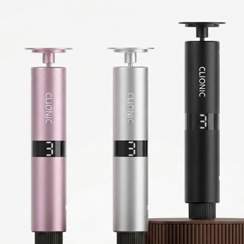 전동 발각질제거기 뒤꿈치 무선 각질제거기 굳은살 네일관리 패디플래닝 클리오닉T, 핑크