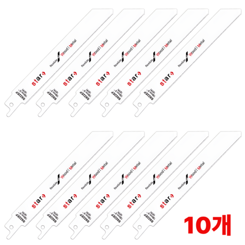 09몬 만능 컷소날 금속 목재 겸용 6인지 12인지 톱날, 10개, 150mm