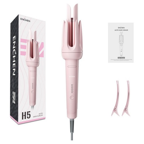 엔첸 H5 자동 헤어 컬링기, 핑크