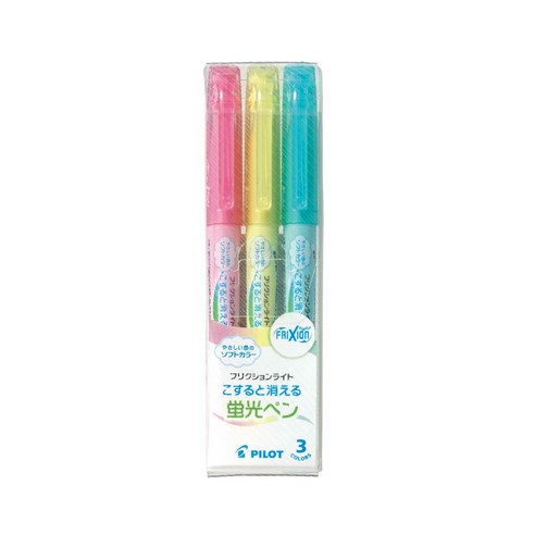 파이롯트 파이롯트 프릭션 형광펜 3색세트 (SFL-30SL), 소프트(3CS)