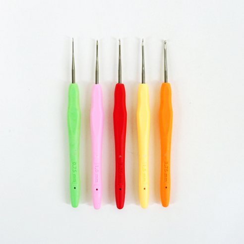 프랜즈얀 사라코바늘/레이스/뜨개바늘/도구/뜨개질도구, 4호(1.25mm) 레드, 1개