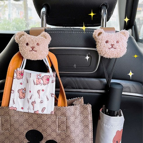 차량용 곰돌이 대형 후크 세트 이미지 4