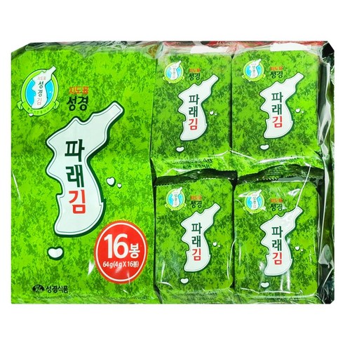 [현대프리마켓] 성경김 파래 식탁김, 64g, 2개