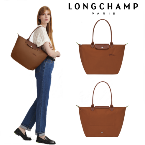 세련된 디자인과 높은 실용성의 롱샴 르 플리아쥬 그린 숄더백L