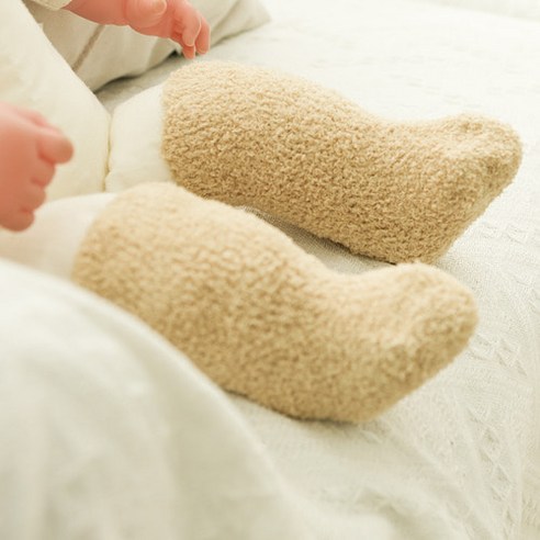 국산 아기풋워머 발토시 돌 신생아 수면양말 겨울 니삭스 유아 털 덧신 1+1(2개)세트