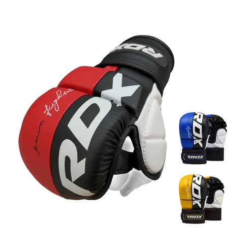 링사이드코리아 RDX 렉스 MMA 오픈핑거 글러브 / 스파링 킥복싱 빵글러브, 레드, 1세트