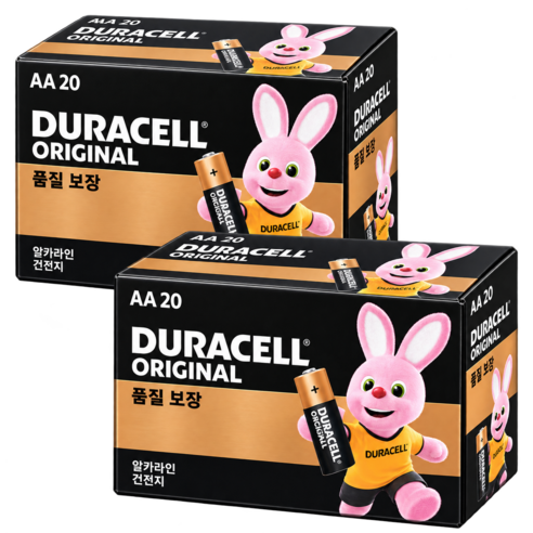 듀라셀 오리지널 AA 건전지, 20개입, 2개
