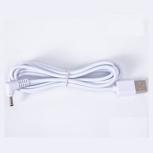 DCC770 USB to DC3.5 꺾임 전원 케이블 외경 3.5 내경 1.3, 1개, DC3.5(1.3) 0.5A 1m-꺾임-흰색